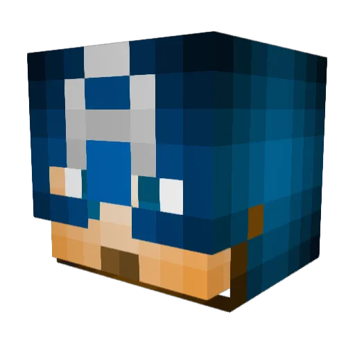 SgtFapp Minecraft avatar head, 3D render
