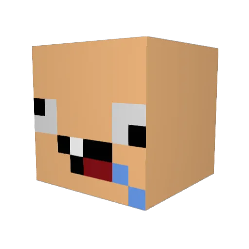 SgtKrispy Minecraft avatar head, 3D render