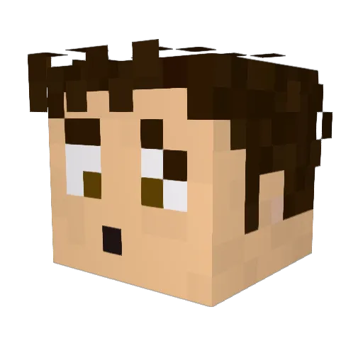 SgtLenin Minecraft avatar head, 3D render