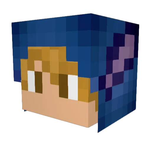 SgtLogster Minecraft avatar head, 3D render