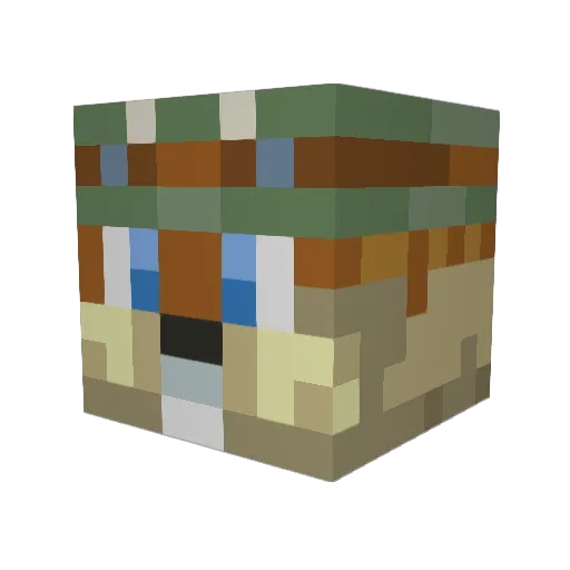SgtMeatPuppet Minecraft avatar head, 3D render