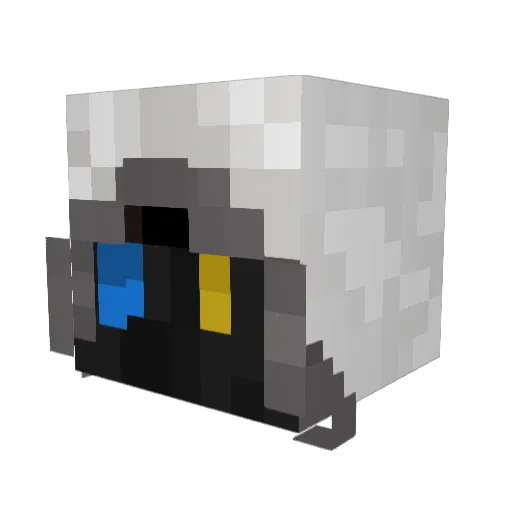 SgtMerlin Minecraft avatar head, 3D render