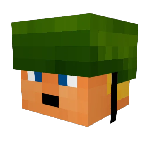 SgtMetal93 Minecraft avatar head, 3D render