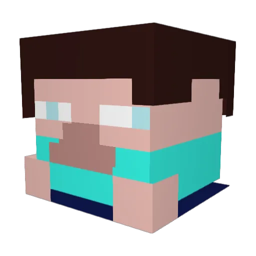 SgtParanoid Minecraft avatar head, 3D render