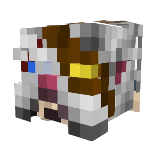 SgtPingwen Minecraft avatar head, 3D render