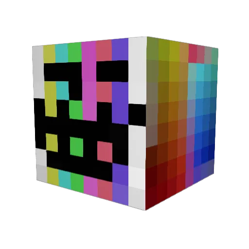 SgtRandom Minecraft avatar head, 3D render