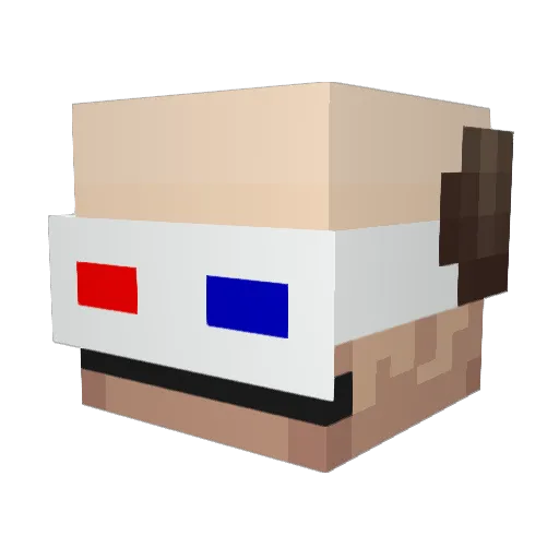 SgtSlime Minecraft avatar head, 3D render