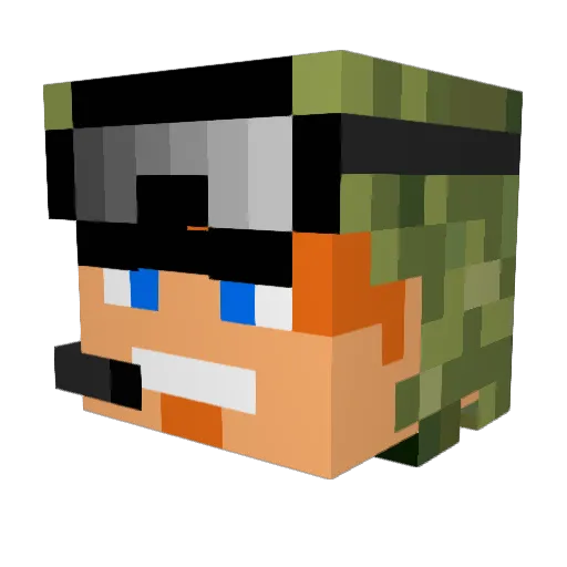 SgtThor Minecraft avatar head, 3D render
