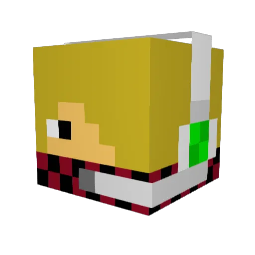 SgtWasabey Minecraft avatar head, 3D render