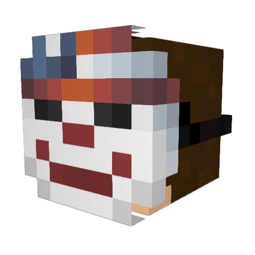 Sgt_Plant Minecraft avatar head, 3D render