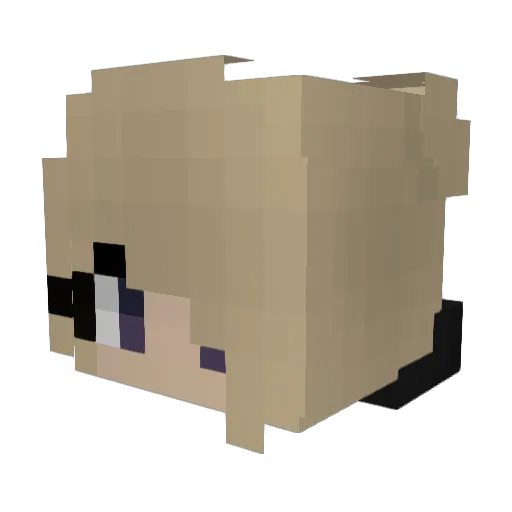 Sgyshenka Minecraft avatar head, 3D render