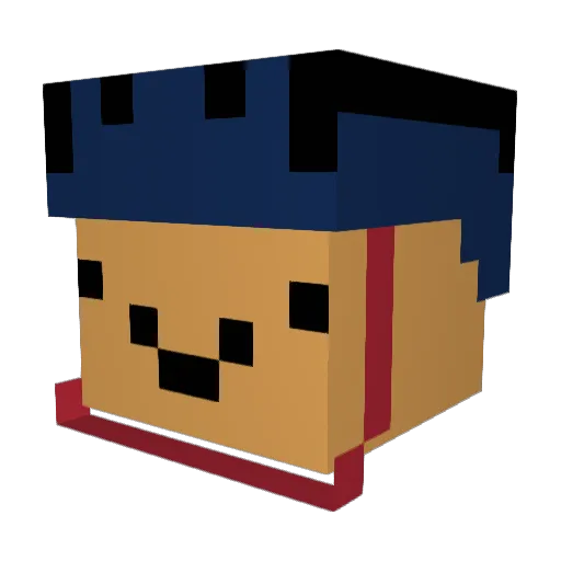 Sh0pee Minecraft avatar head, 3D render