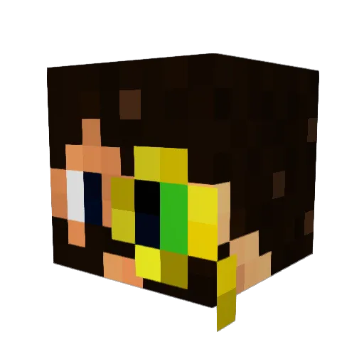 Sh0rtBlack Minecraft avatar head, 3D render