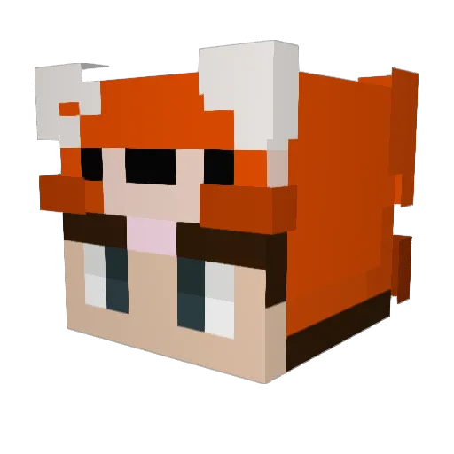 Sh11r0 Minecraft avatar head, 3D render