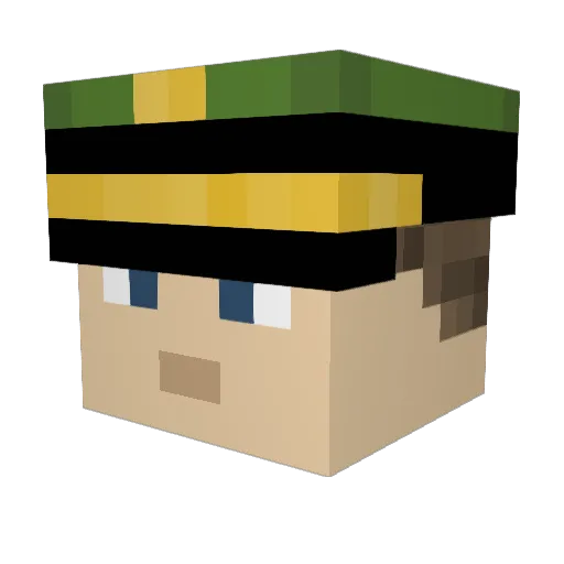 Sh1334 Minecraft avatar head, 3D render