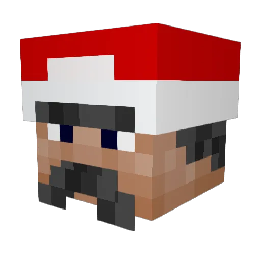 Sh1aa Minecraft avatar head, 3D render