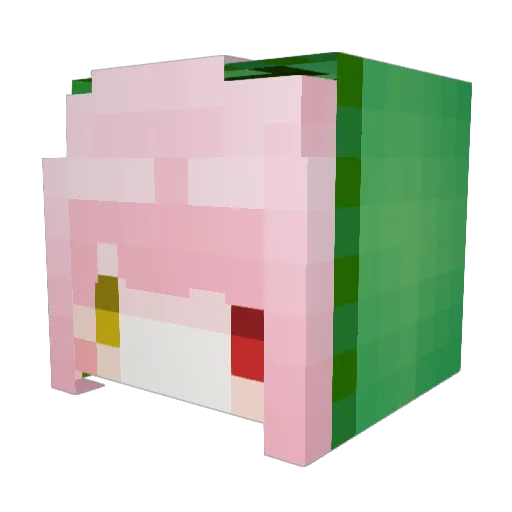 Sh1b3 Minecraft avatar head, 3D render