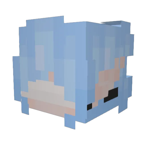 Sh1k4 Minecraft avatar head, 3D render