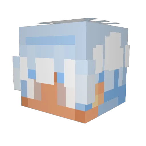 Sh1ok Minecraft avatar head, 3D render