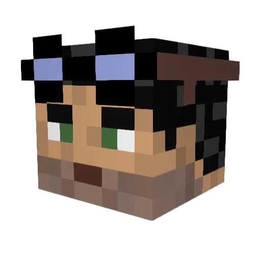 Sh1pye Minecraft avatar head, 3D render