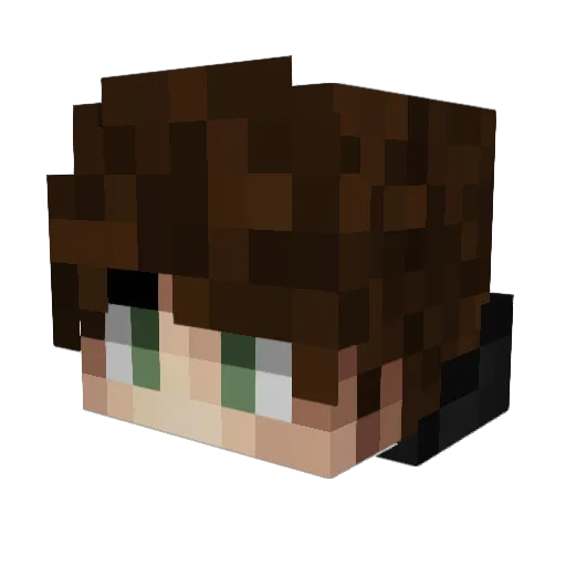 Sh3ri Minecraft avatar head, 3D render