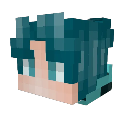 Sh4d0wK17Ty Minecraft avatar head, 3D render