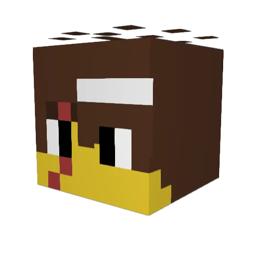 Sh4deon Minecraft avatar head, 3D render