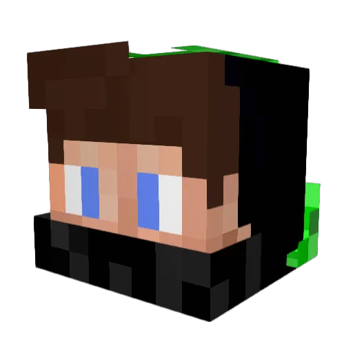 Sh4dowWalk Minecraft avatar head, 3D render