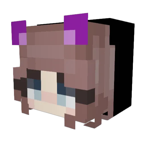 Sh4ra Minecraft avatar head, 3D render