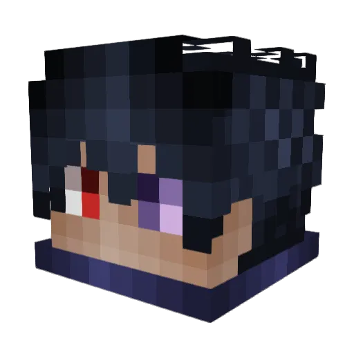 Sh6dow_Scarlet Minecraft avatar head, 3D render