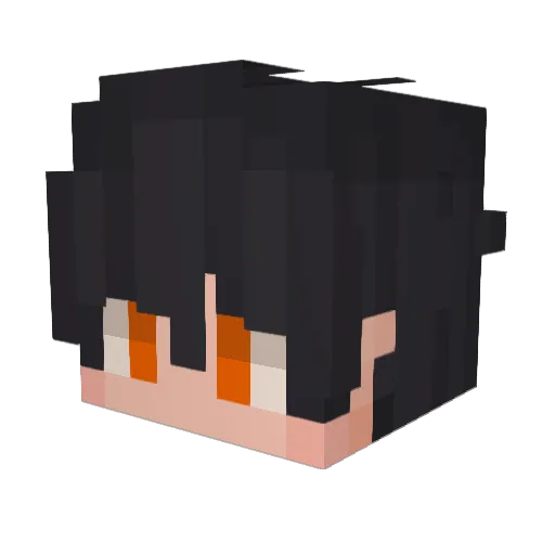 Sh6tou Minecraft avatar head, 3D render