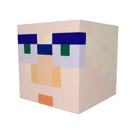 ShClane Minecraft avatar head, 3D render