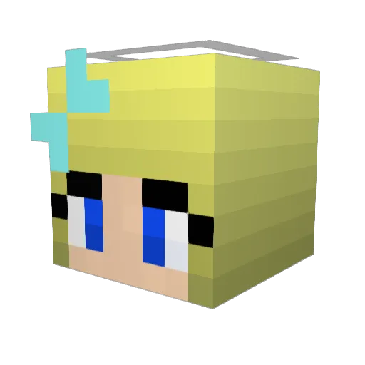 ShaDow000x Minecraft avatar head, 3D render