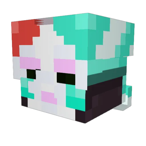 ShaTurtle Minecraft avatar head, 3D render