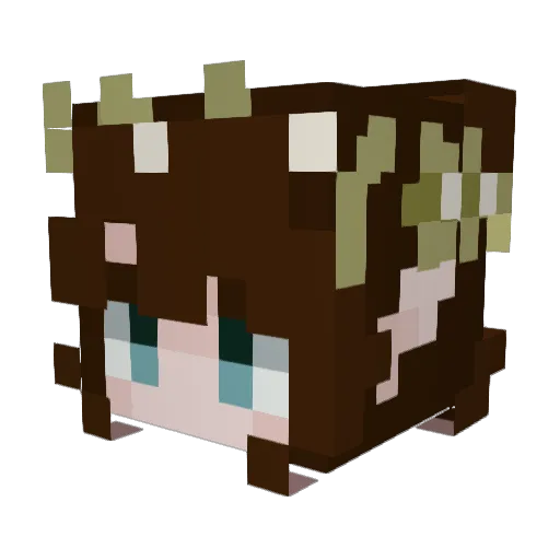 ShaVenti Minecraft avatar head, 3D render