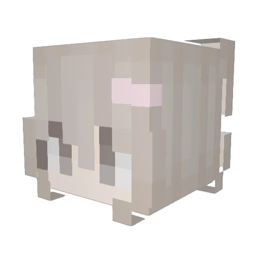 ShaYuuuuuuuu Minecraft avatar head, 3D render