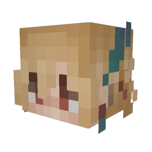 Sha_Rk_ Minecraft avatar head, 3D render
