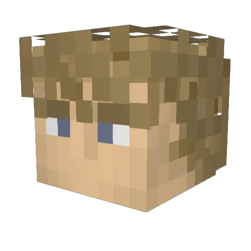 Sha_Sha_ Minecraft avatar head, 3D render