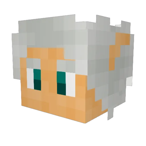 Shaacker Minecraft avatar head, 3D render