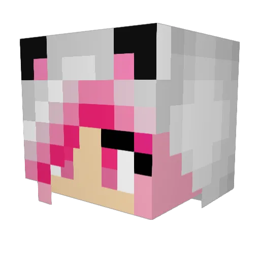 Shaadoe Minecraft avatar head, 3D render
