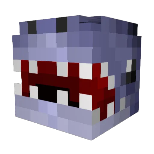 Shaarky Minecraft avatar head, 3D render