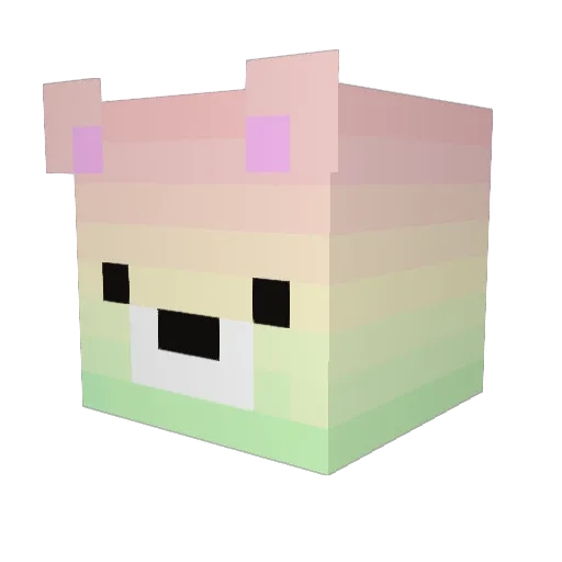 Shaarotto Minecraft avatar head, 3D render