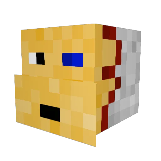 Shab0wRaider Minecraft avatar head, 3D render