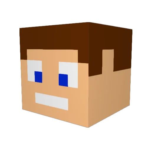 Shabam14 Minecraft avatar head, 3D render