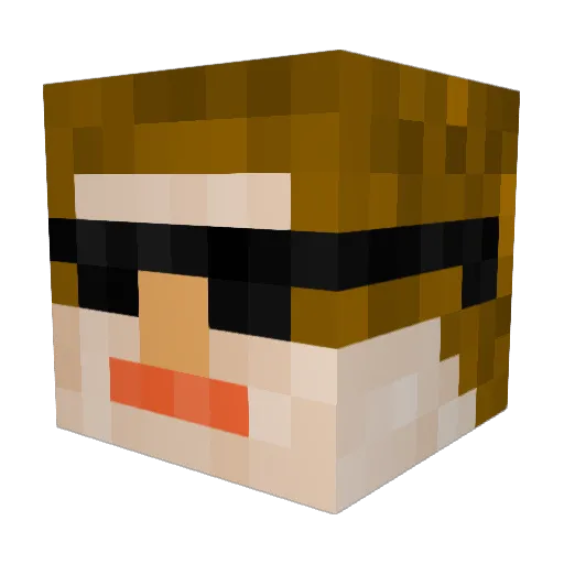 Shabbus Minecraft avatar head, 3D render