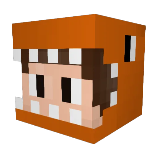 ShabbyGR Minecraft avatar head, 3D render