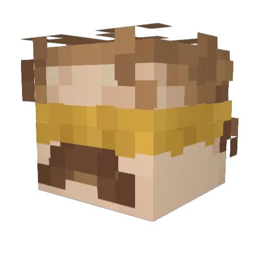 Shabem Minecraft avatar head, 3D render