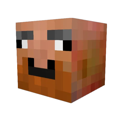 Shabloimps Minecraft avatar head, 3D render