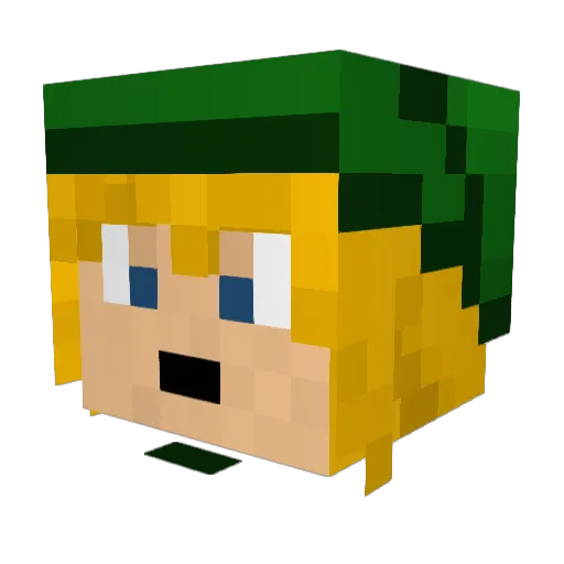 Shabow Minecraft avatar head, 3D render