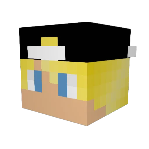 Shabuhdoo Minecraft avatar head, 3D render